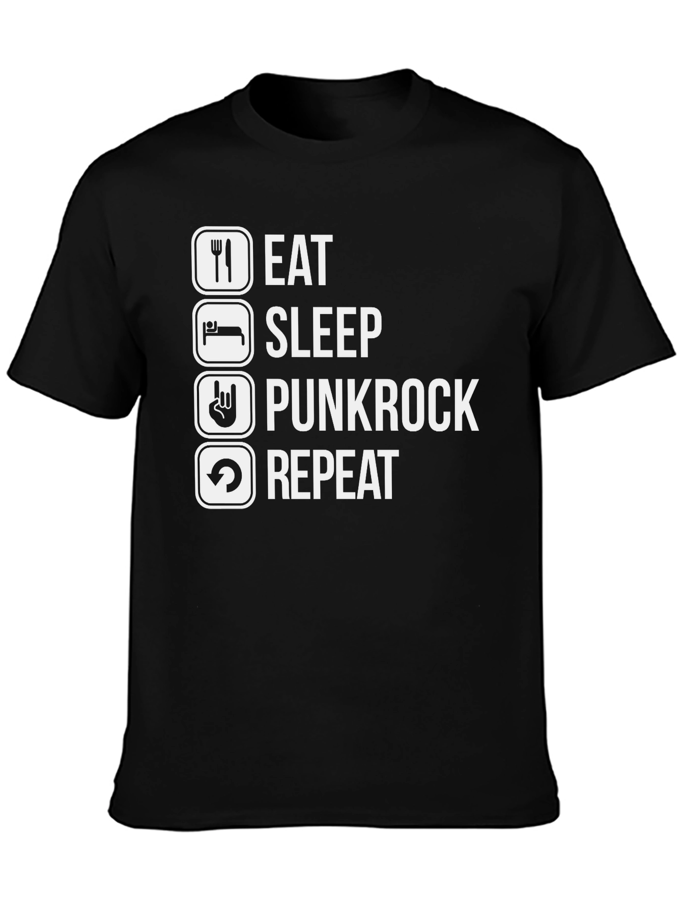 Eat Sleep Punkrock Repeat Graphic T-Shirt