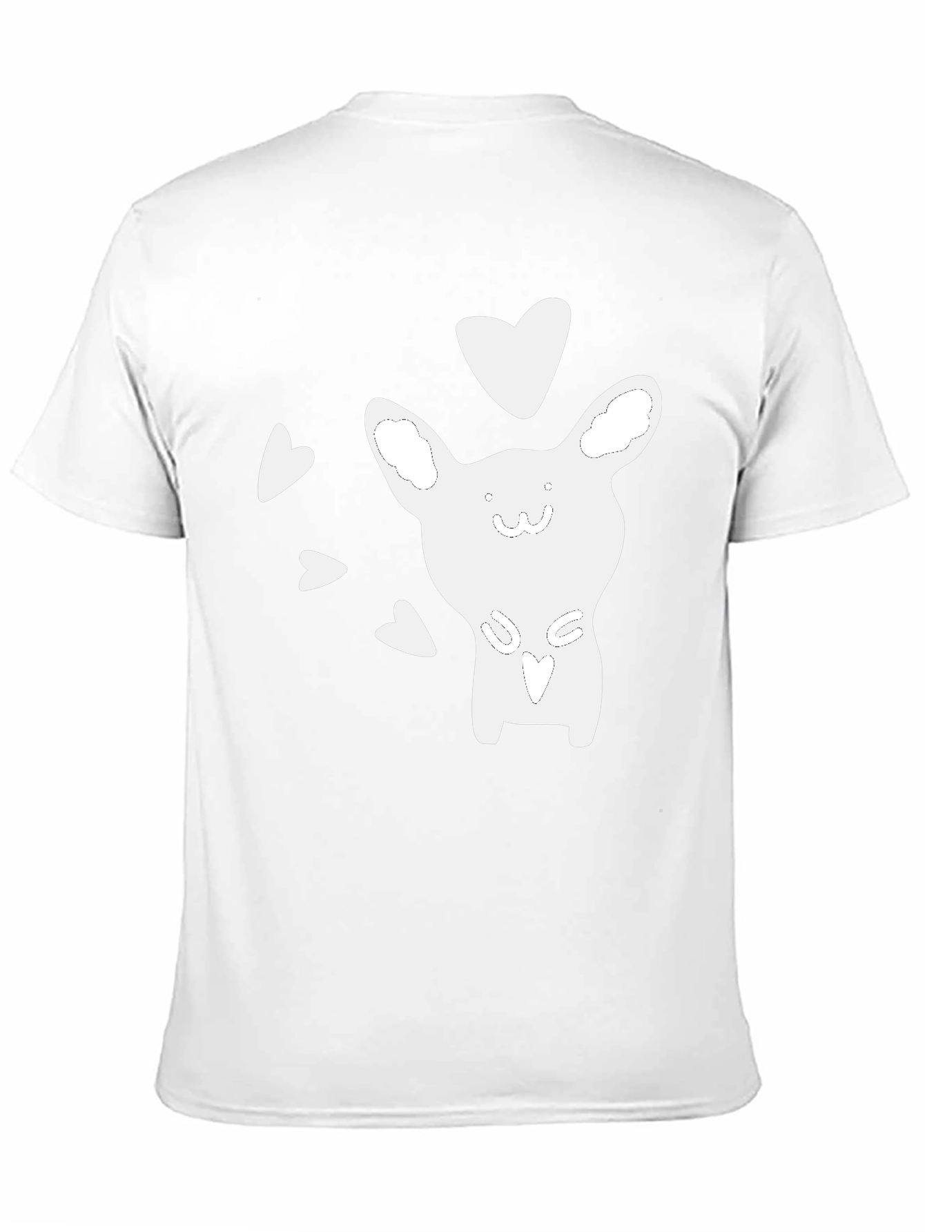 Cute Cartoon Animal Heart Graphic Black T-Shirt