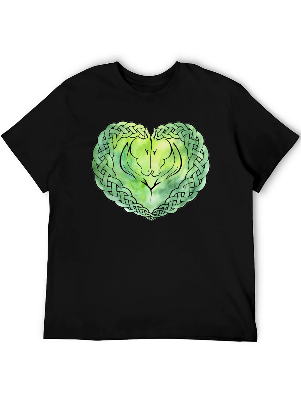 Celtic Horse Knot Graphic T-Shirt - Black