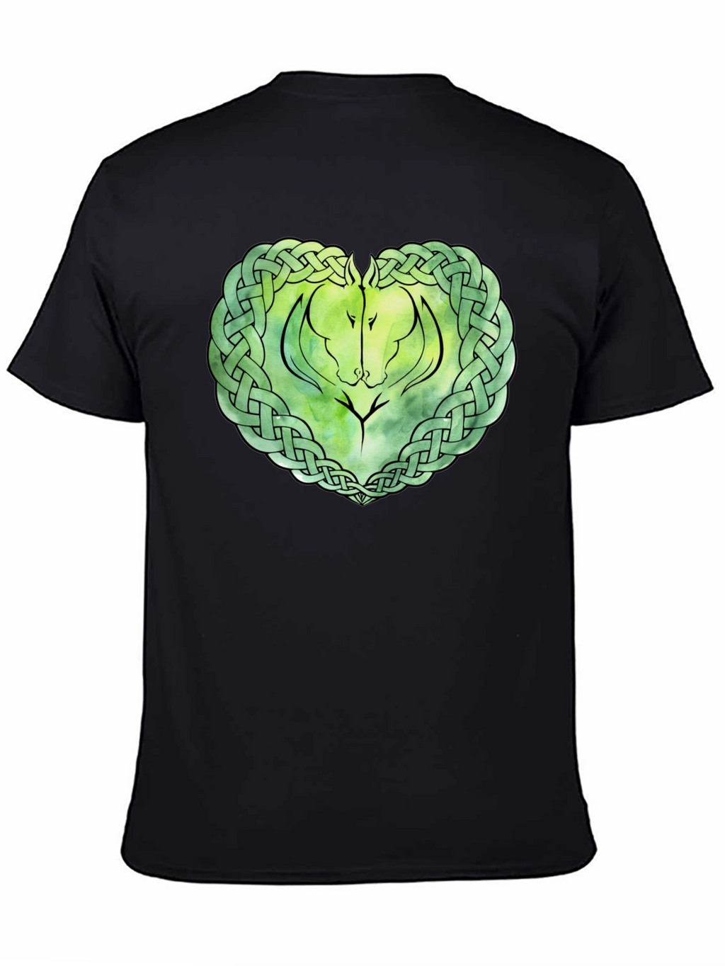 Celtic Horse Knot Graphic T-Shirt - Black