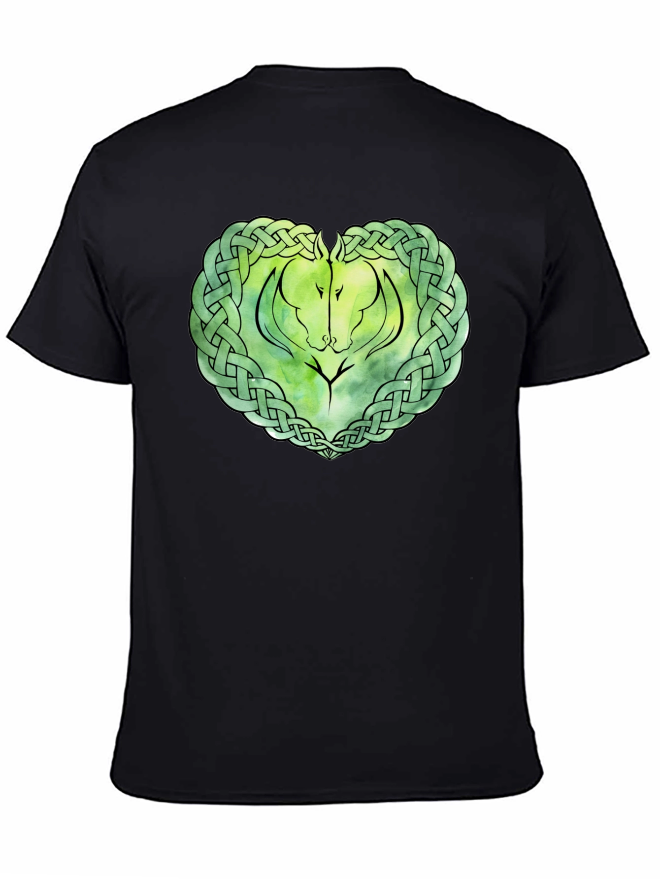 Celtic Horse Knot Graphic T-Shirt - Black