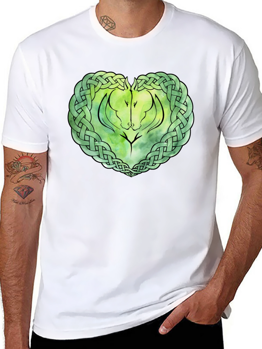 Celtic Horse Knot Graphic T-Shirt - Black