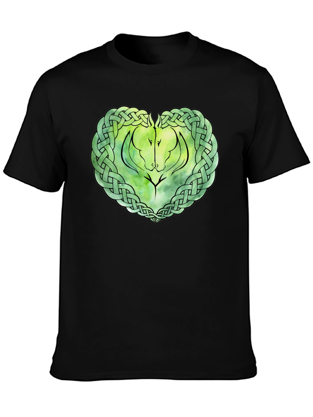 Celtic Horse Knot Graphic T-Shirt - Black