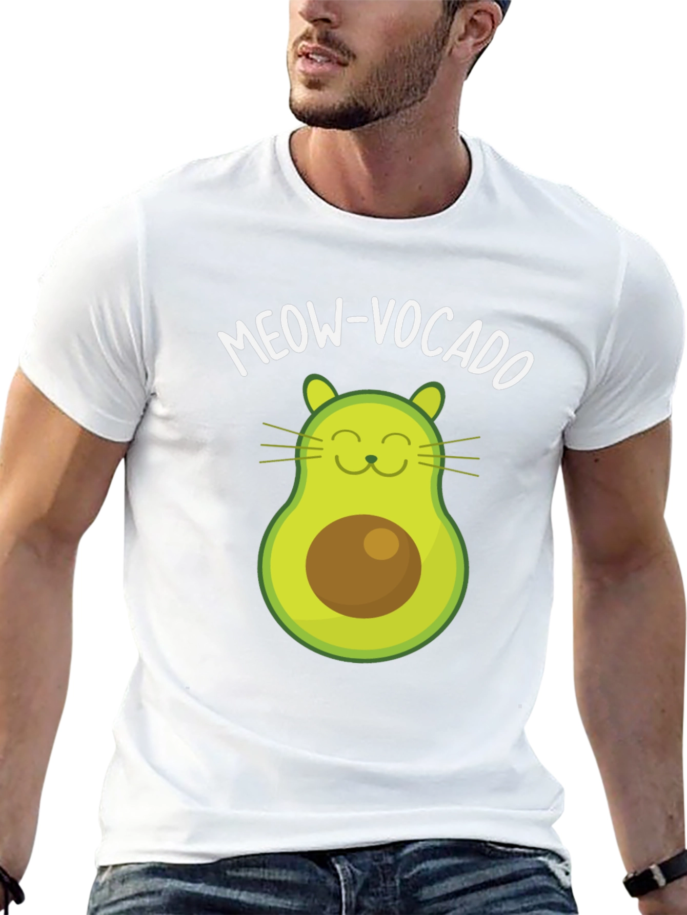 Meow-Vocado Funny Cat Avocado T-Shirt