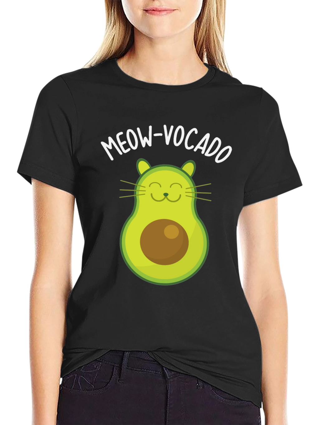 Meow-Vocado Funny Cat Avocado T-Shirt