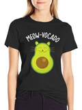 Meow-Vocado Funny Cat Avocado T-Shirt
