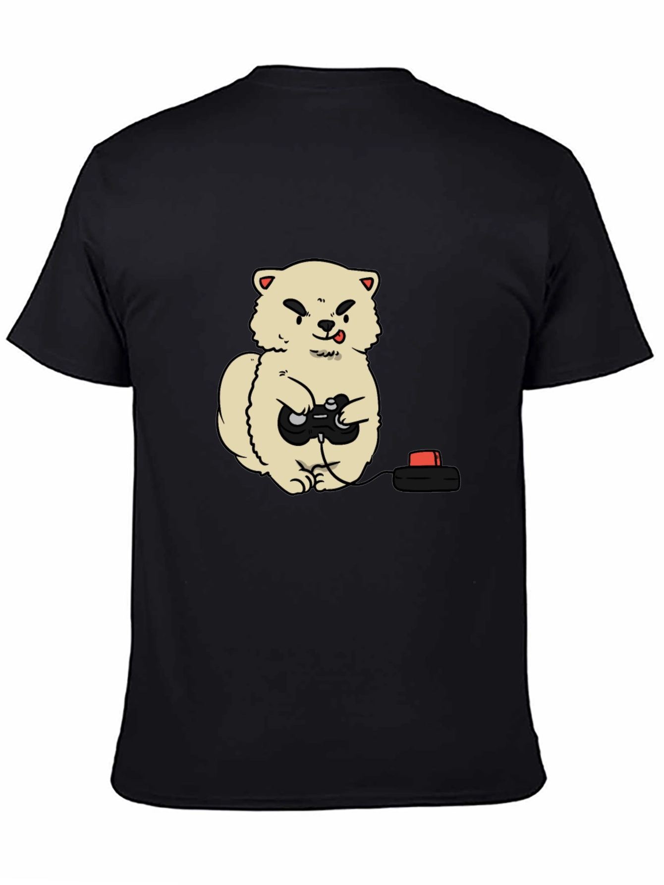 Gamer Dog Black T-Shirt