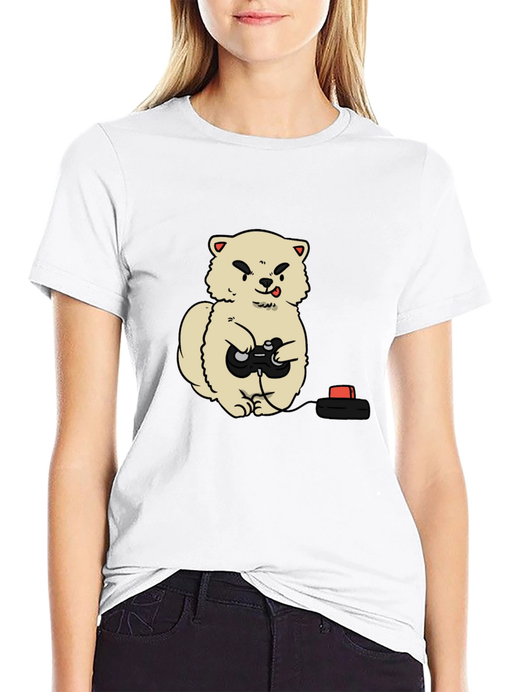 Gamer Dog Black T-Shirt