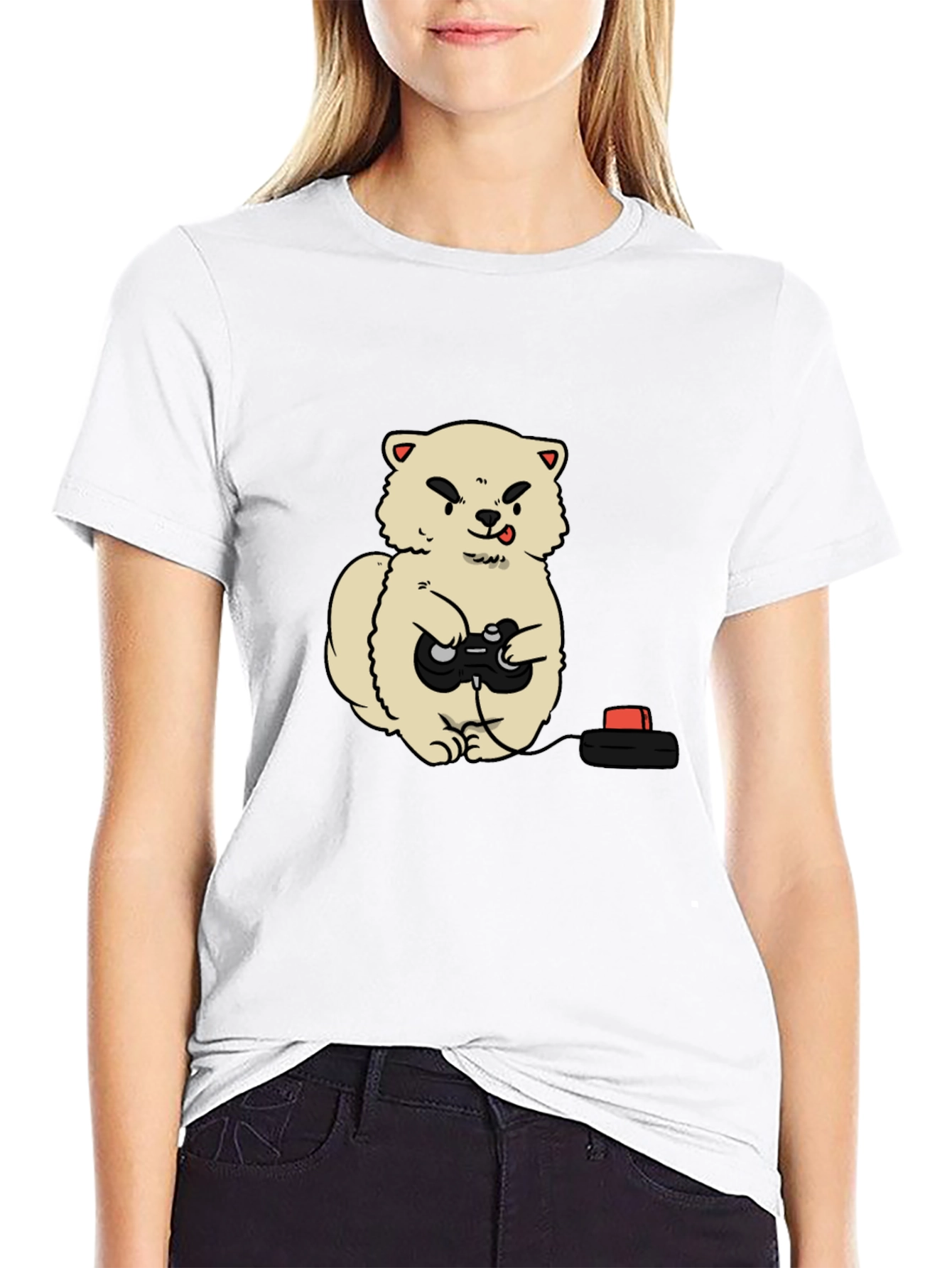 Gamer Dog Black T-Shirt
