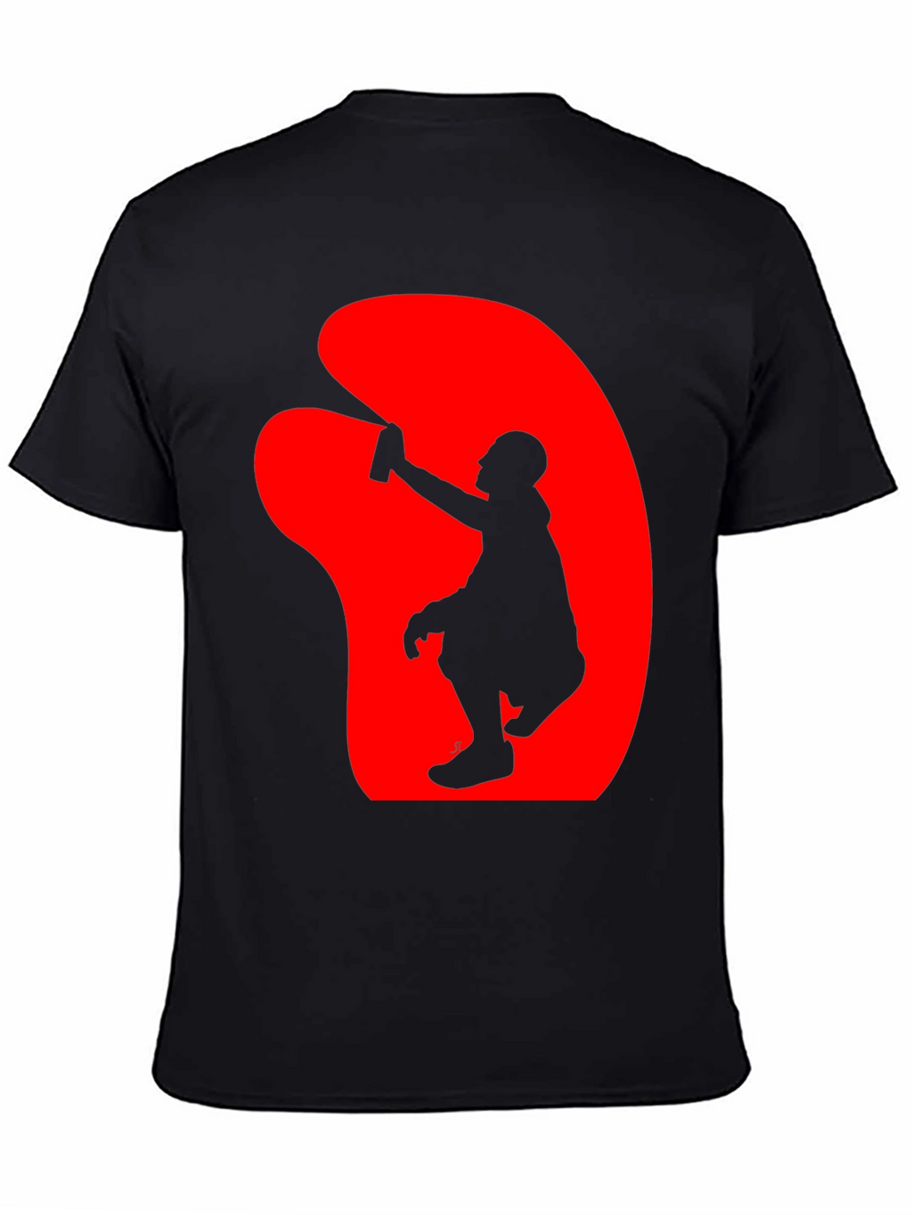 Graffiti Artist Graphic Tee - Black Crew Neck T-Shirt