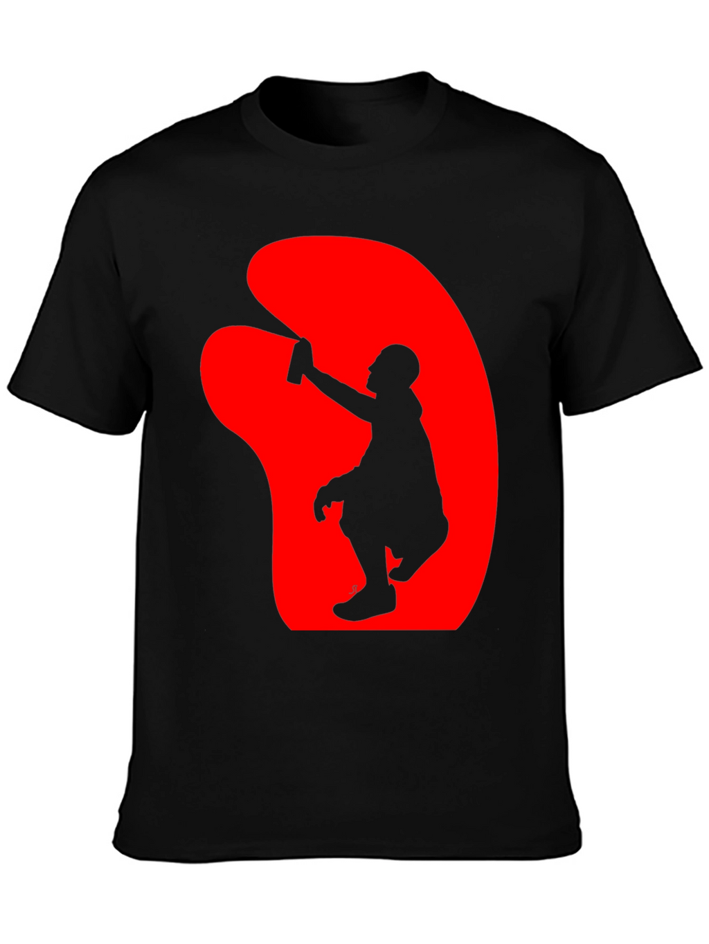 Graffiti Artist Graphic Tee - Black Crew Neck T-Shirt