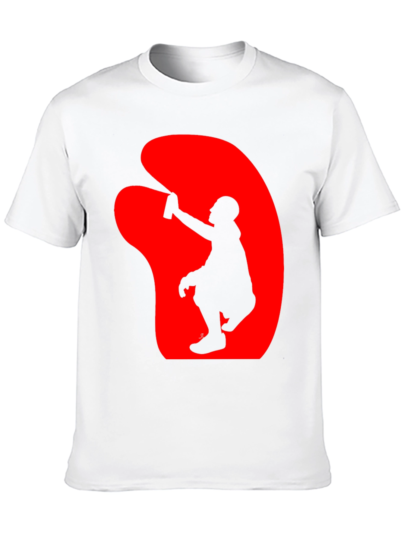 Graffiti Artist Graphic Tee - Black Crew Neck T-Shirt