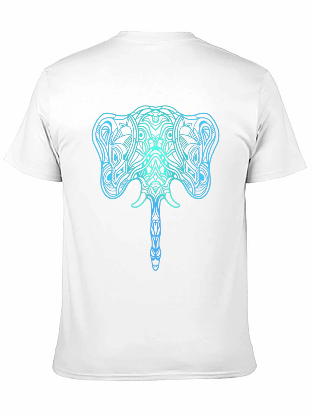 Geometric Elephant Graphic Tee - Stylish Mens Black T-Shirt
