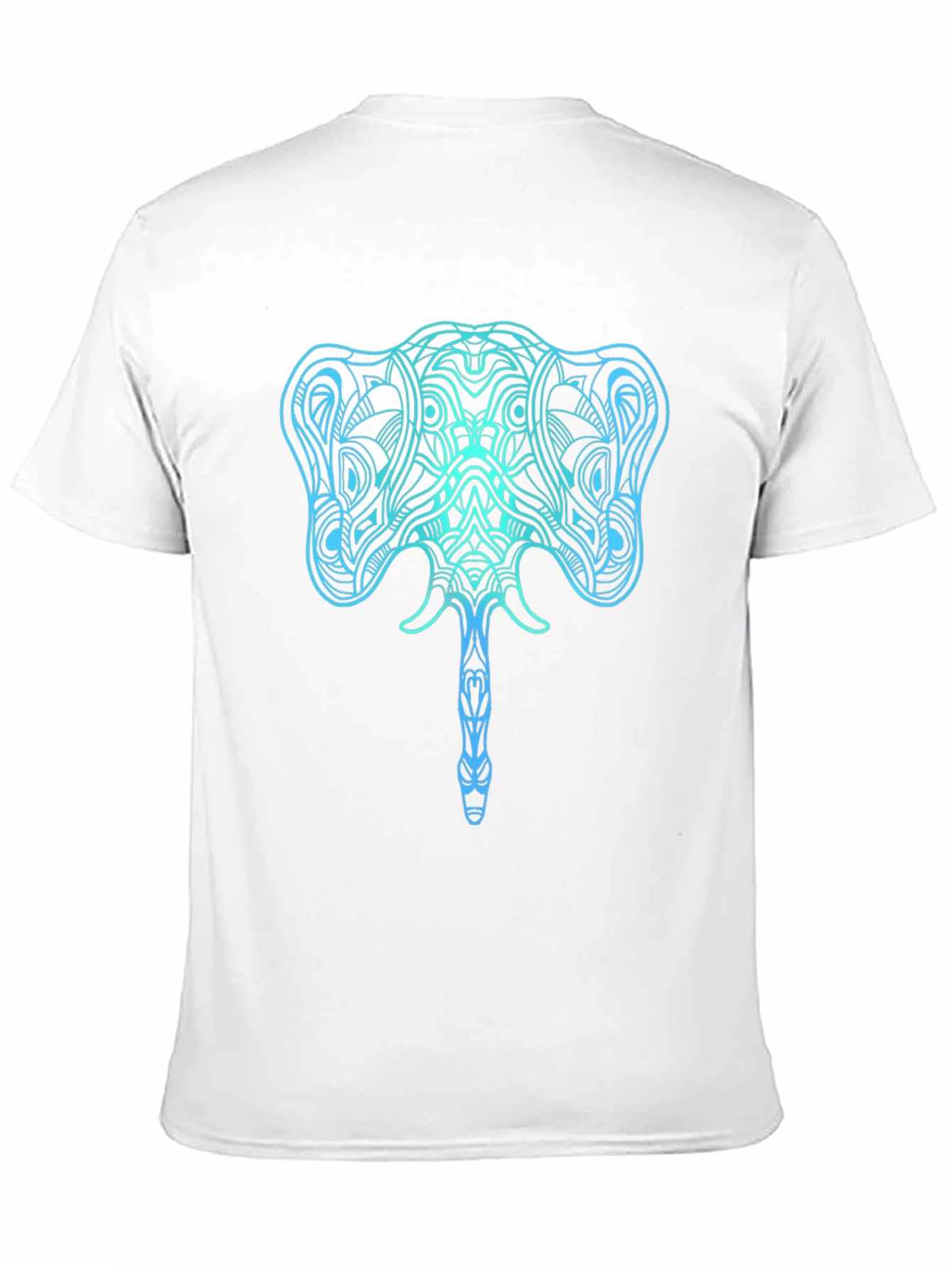 Geometric Elephant Graphic Tee - Stylish Mens Black T-Shirt