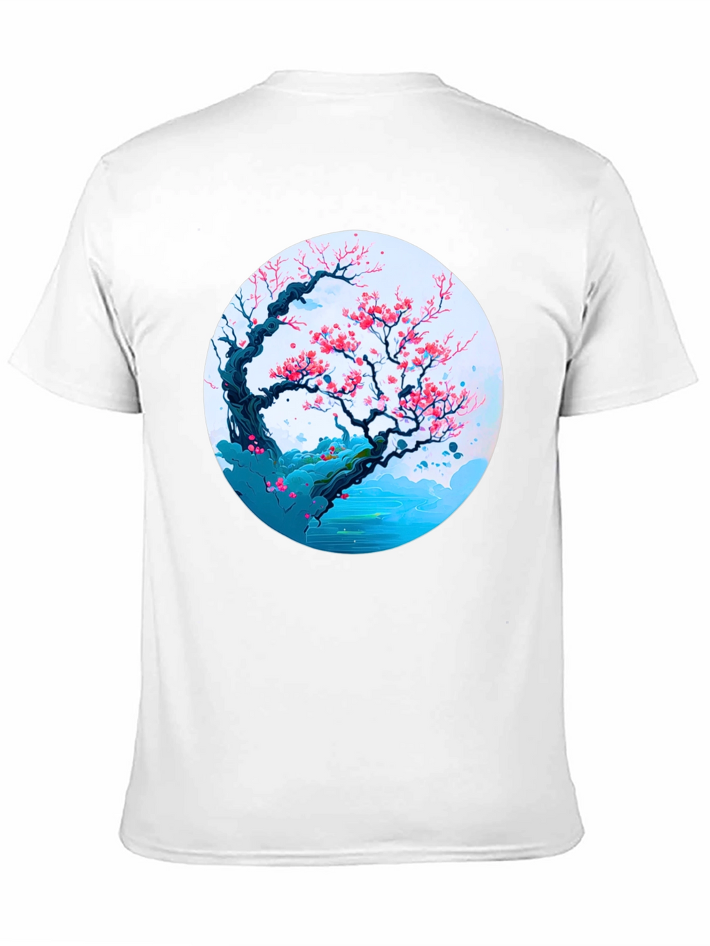 Cherry Blossom Tree Graphic Tee - Black