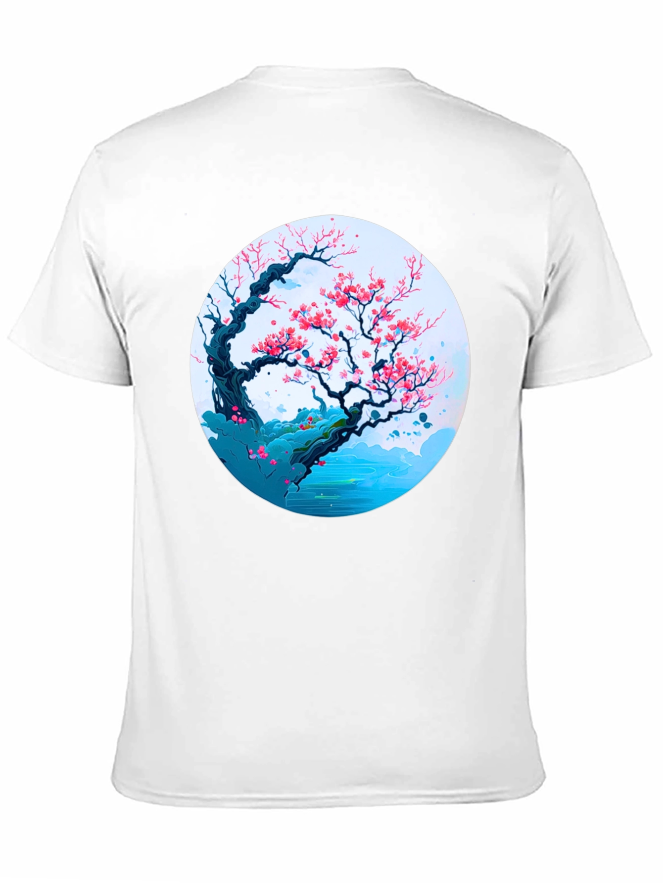 Cherry Blossom Tree Graphic Tee - Black