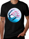 Cherry Blossom Tree Graphic Tee - Black