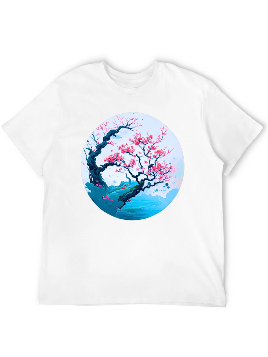 Cherry Blossom Tree Graphic Tee - Black