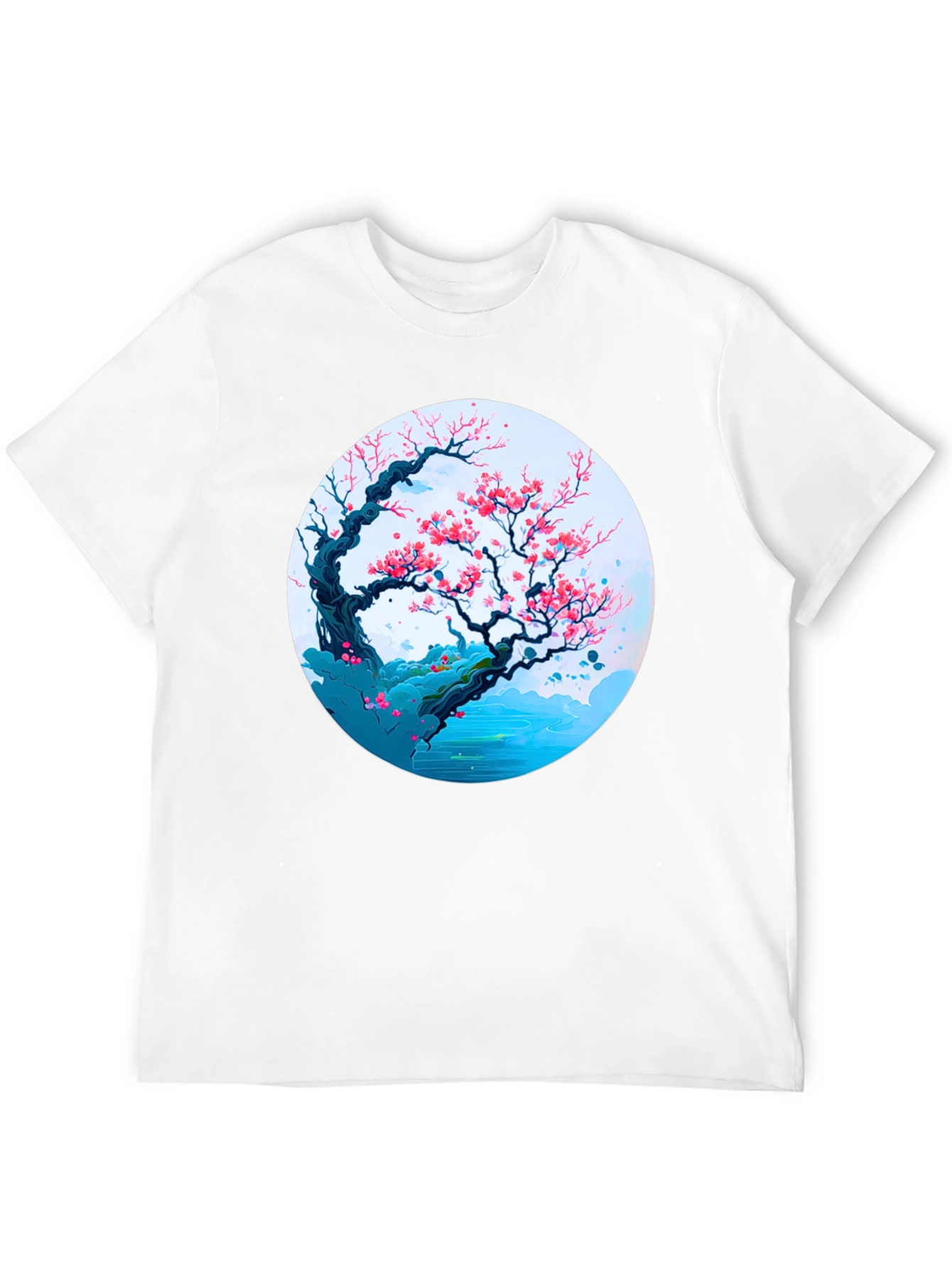 Cherry Blossom Tree Graphic Tee - Black