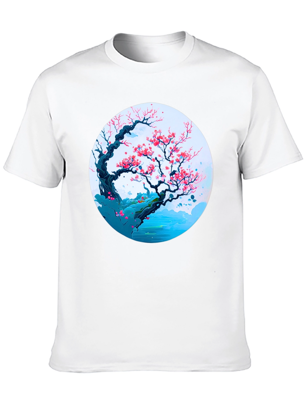 Cherry Blossom Tree Graphic Tee - Black