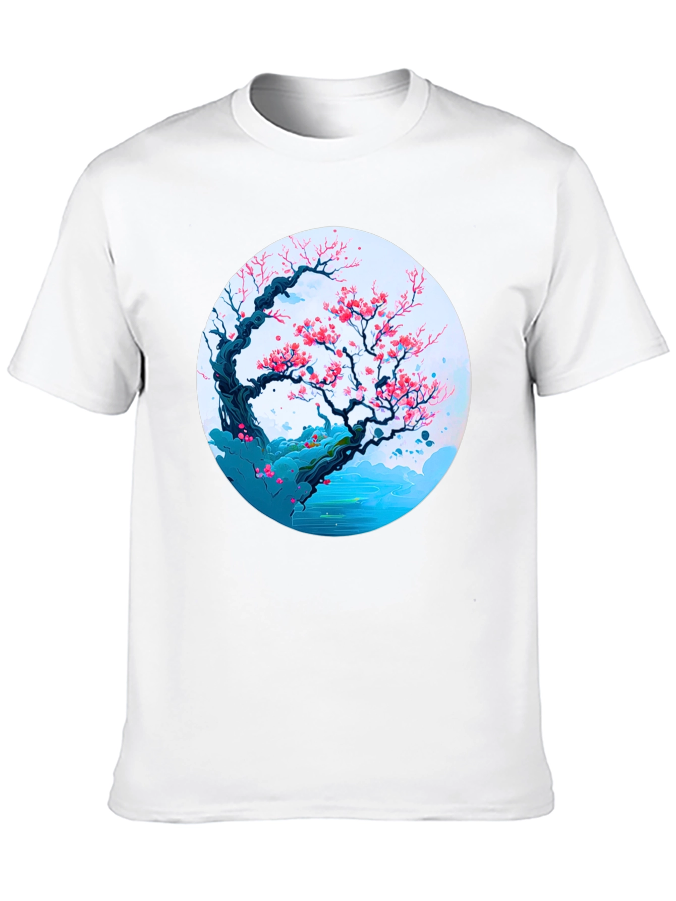 Cherry Blossom Tree Graphic Tee - Black