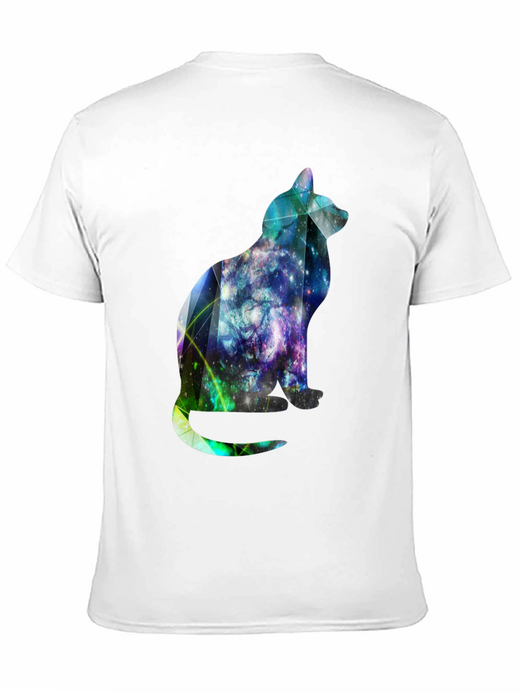 Galaxy Cat Graphic Tee - Stylish Mens Black T-Shirt