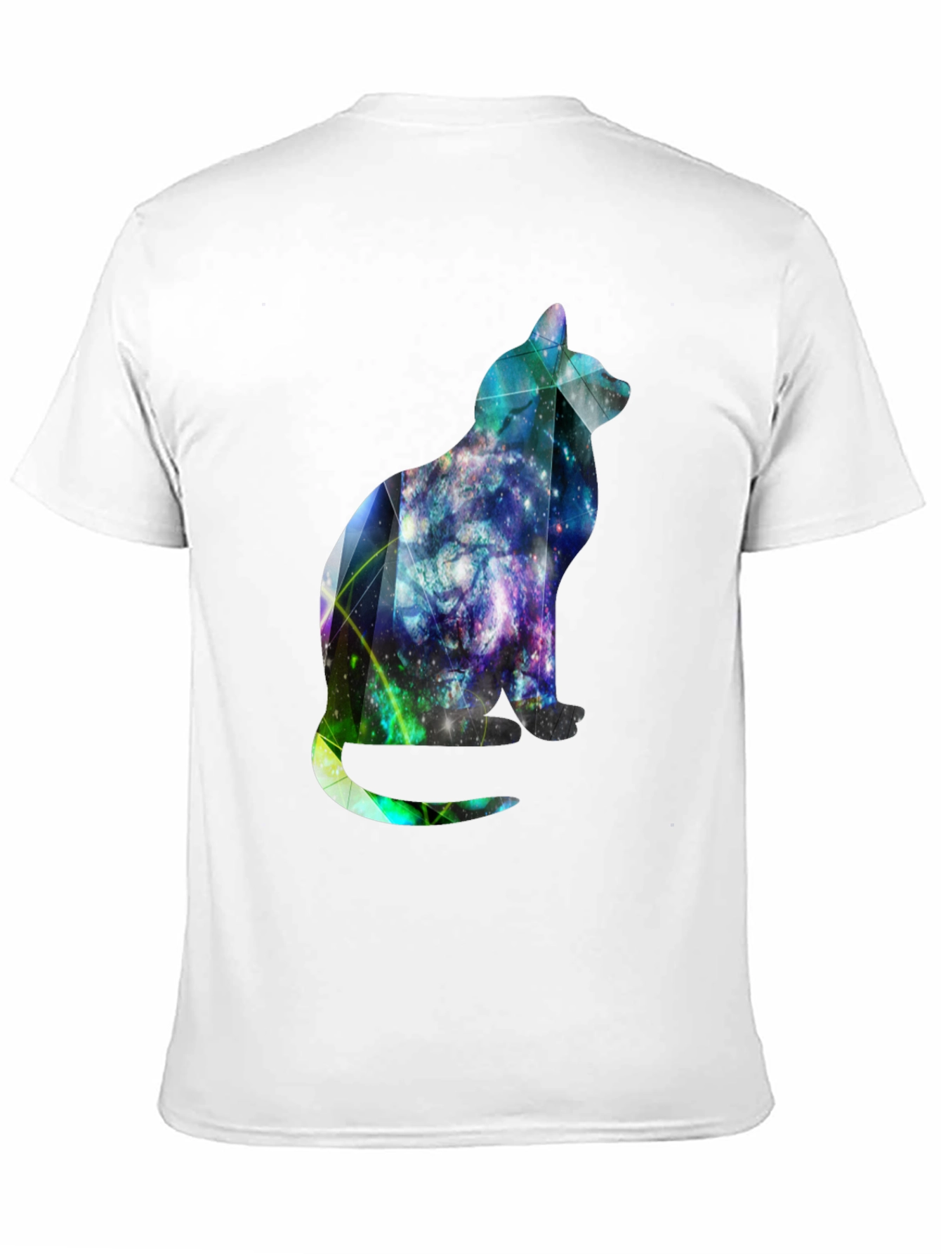 Galaxy Cat Graphic Tee - Stylish Mens Black T-Shirt