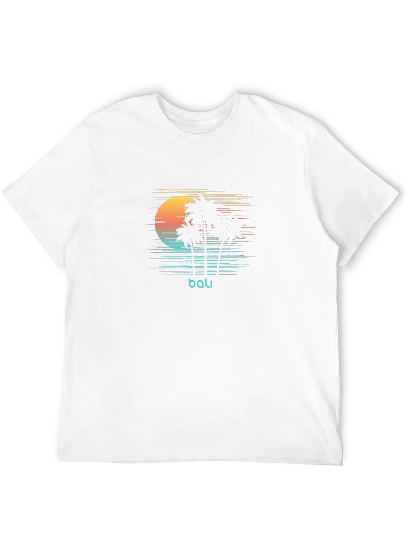 Bali Sunset Graphic Tee - Black Comfort Fit