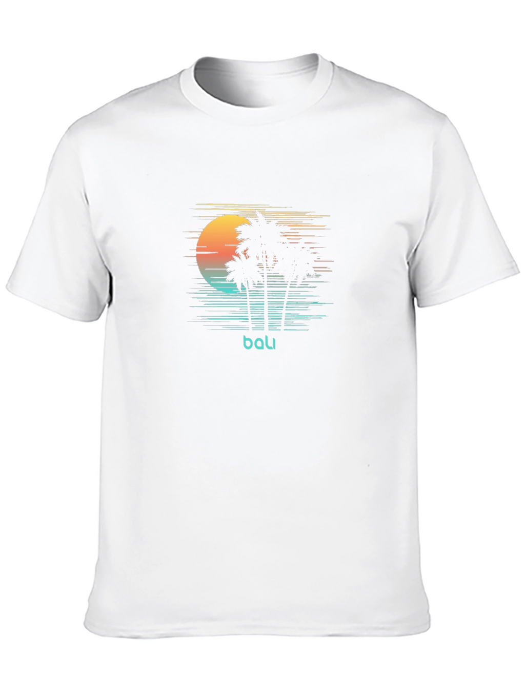 Bali Sunset Graphic Tee - Black Comfort Fit
