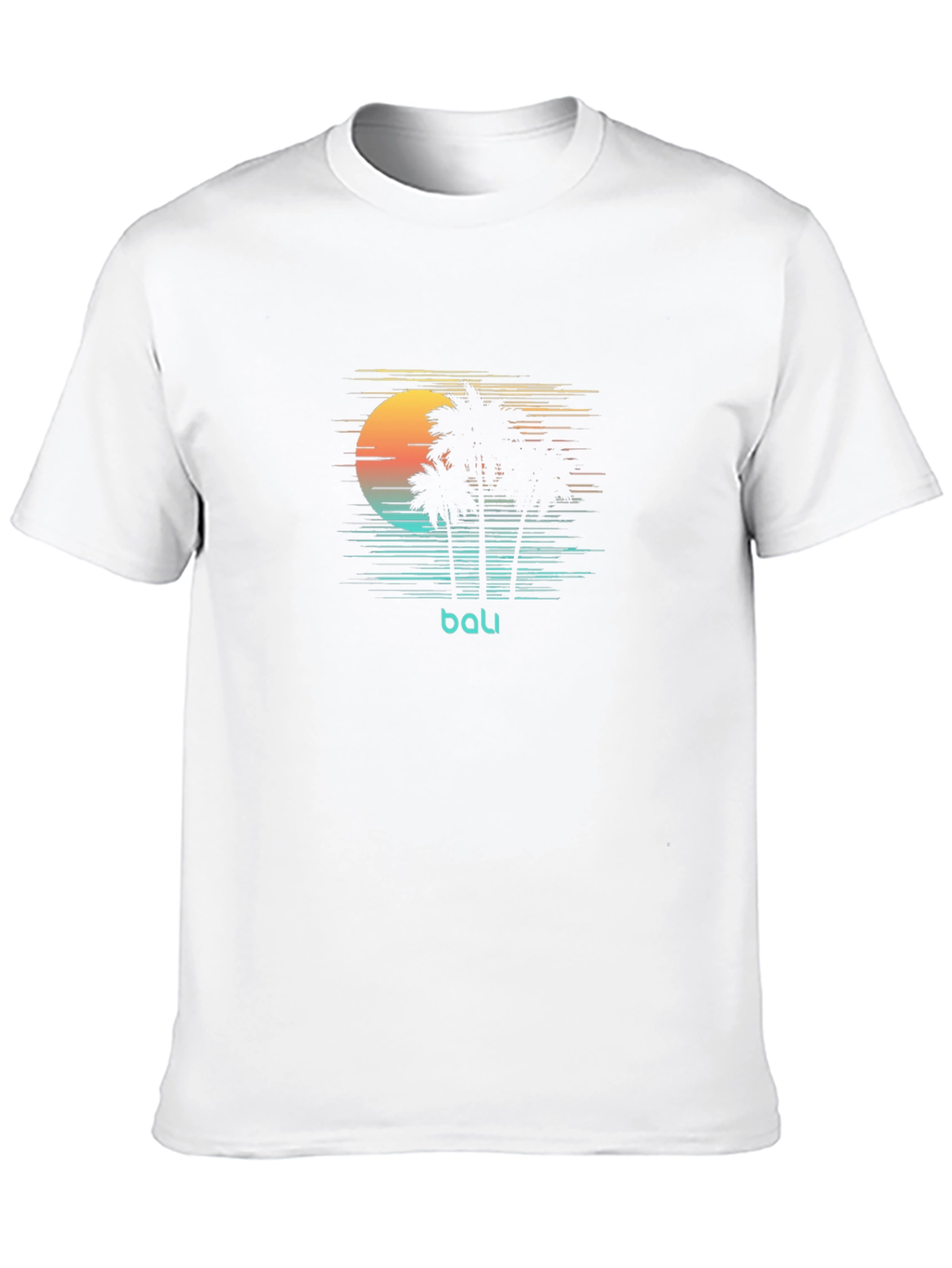 Bali Sunset Graphic Tee - Black Comfort Fit