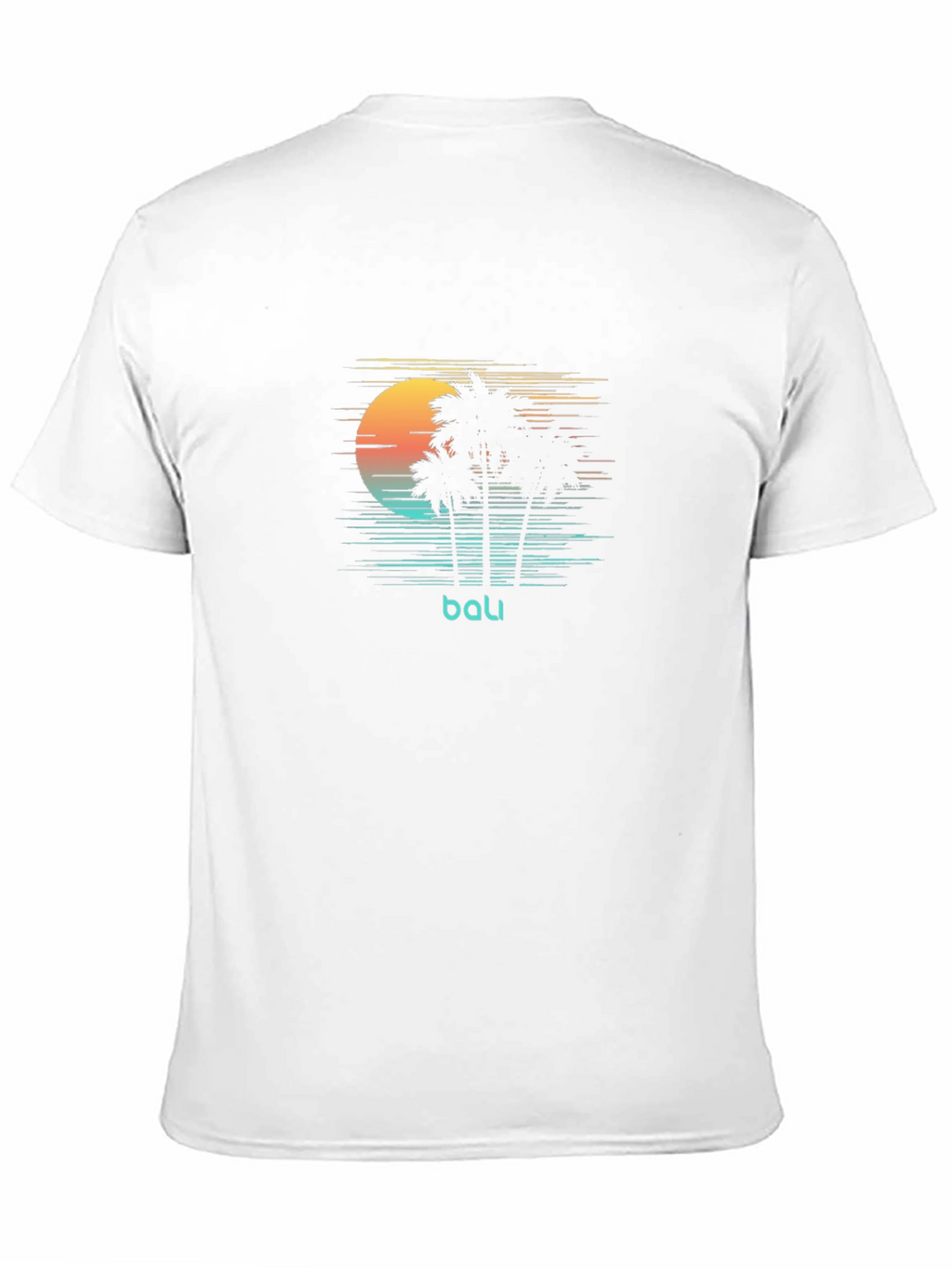 Bali Sunset Graphic Tee - Black Comfort Fit