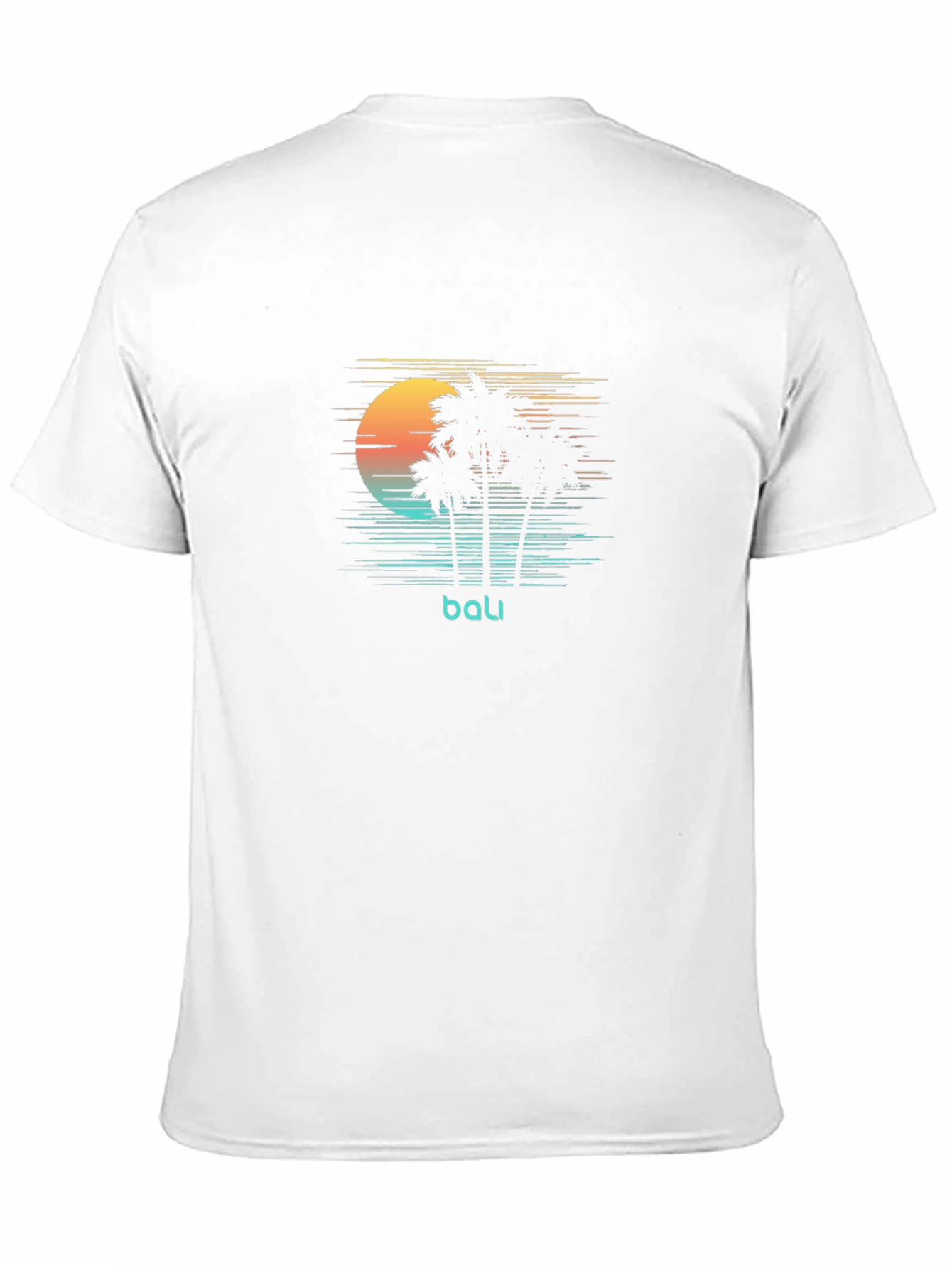Bali Sunset Graphic Tee - Black Comfort Fit