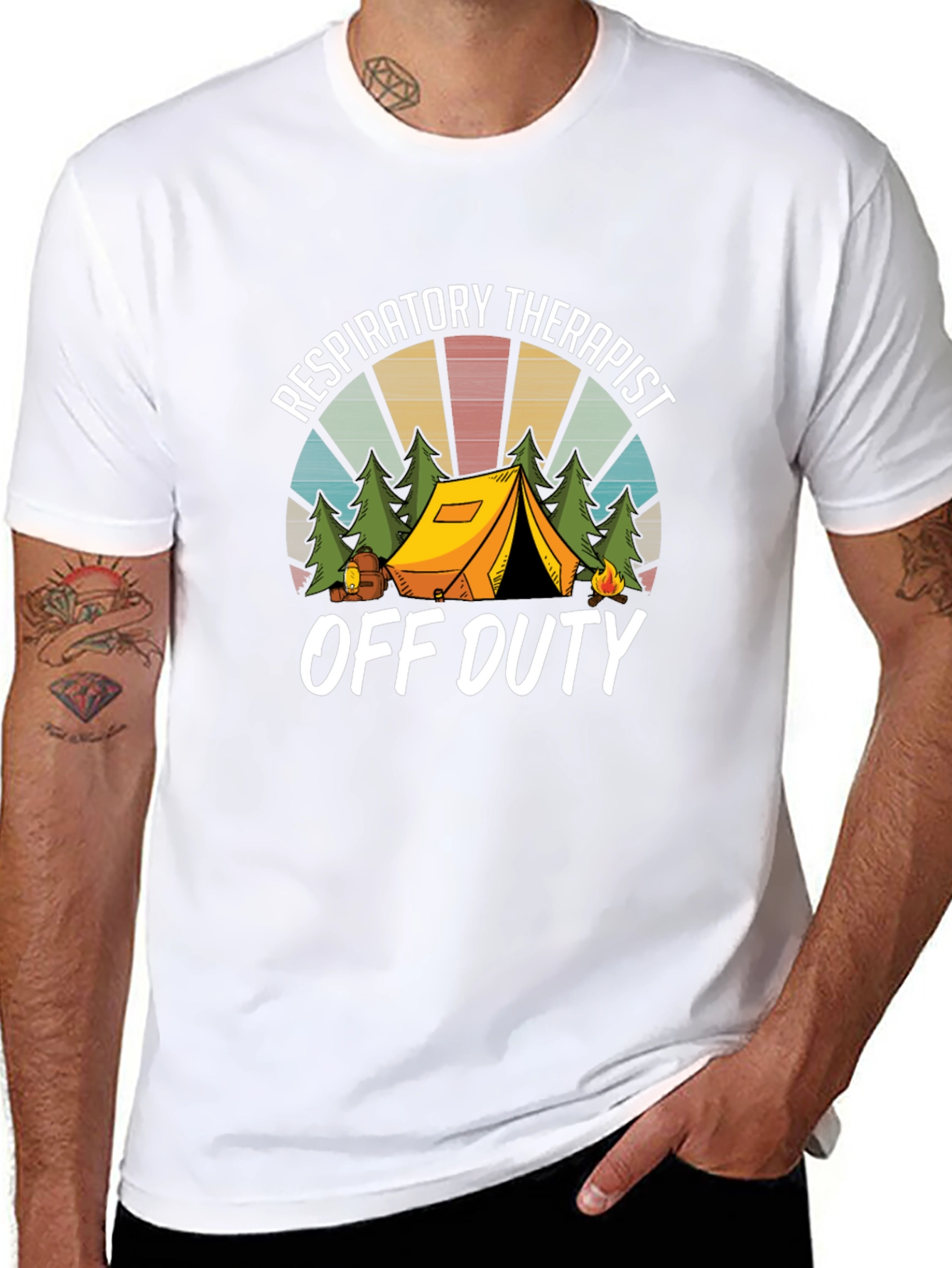 Respiratory Therapist Off Duty Camping T-Shirt
