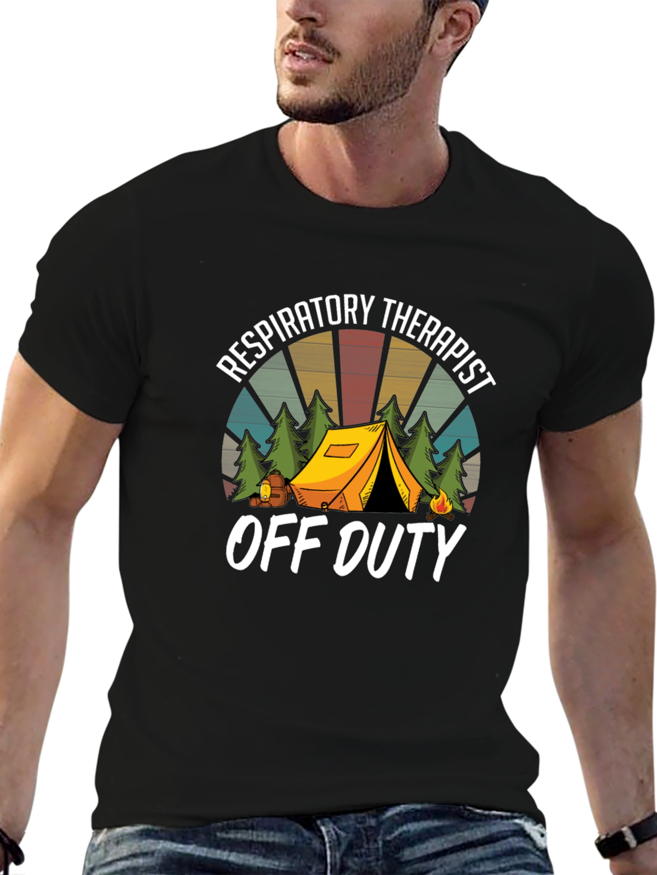 Respiratory Therapist Off Duty Camping T-Shirt