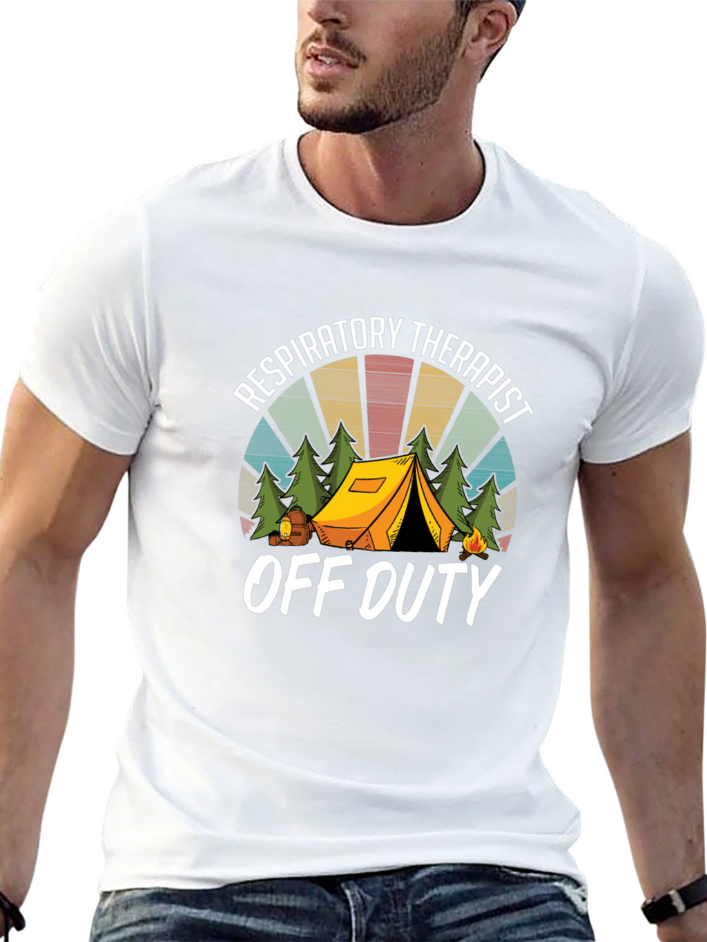 Respiratory Therapist Off Duty Camping T-Shirt