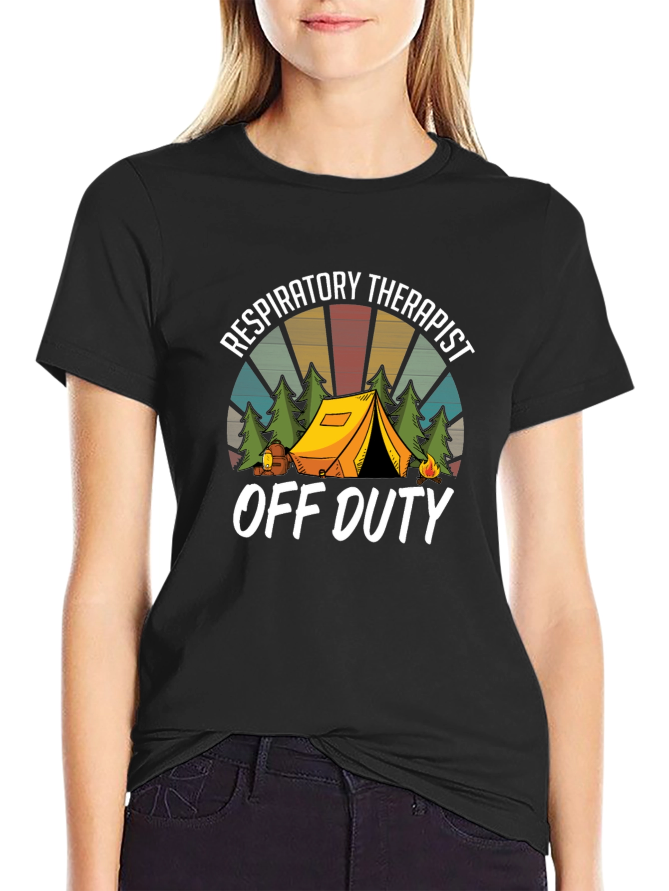 Respiratory Therapist Off Duty Camping T-Shirt