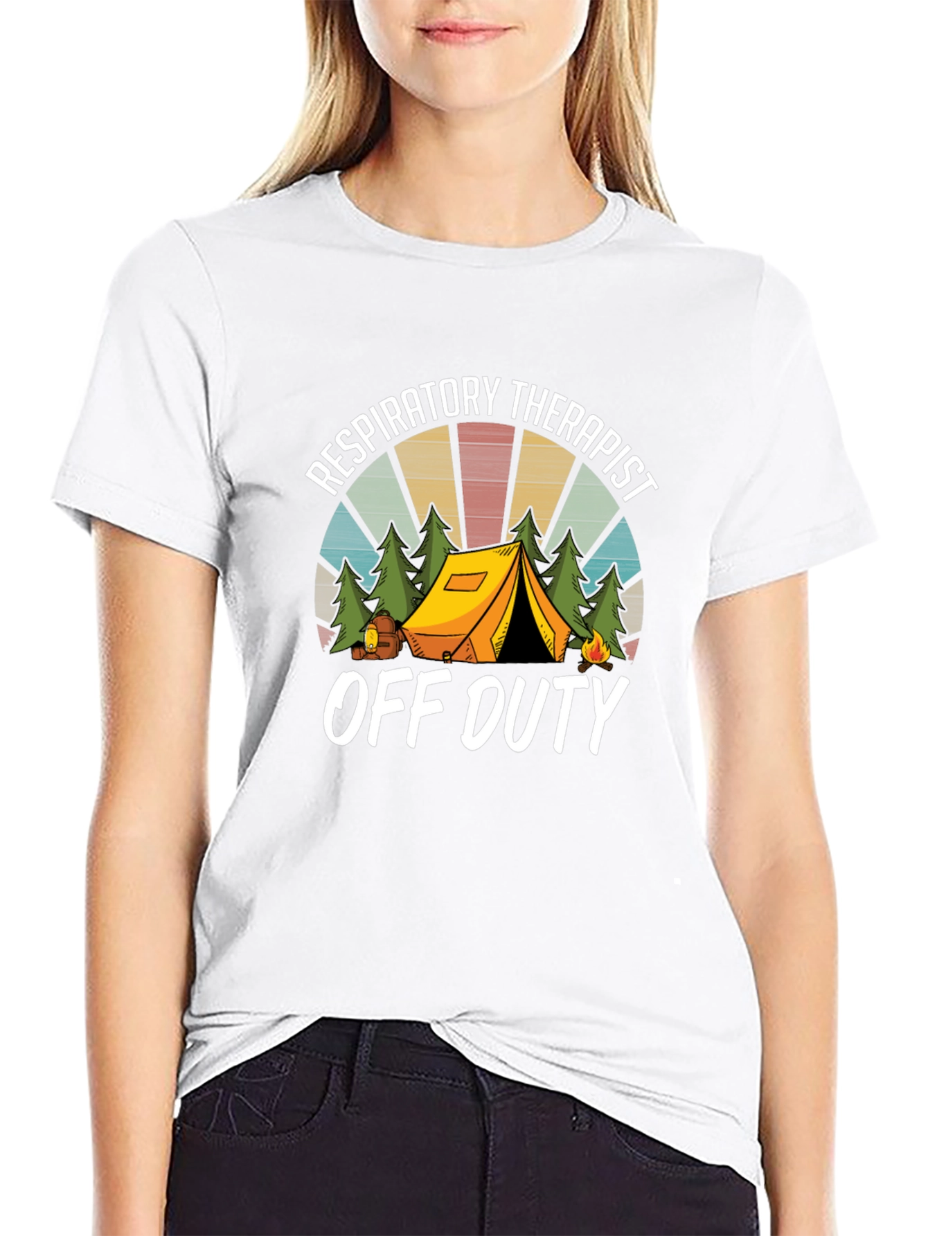 Respiratory Therapist Off Duty Camping T-Shirt