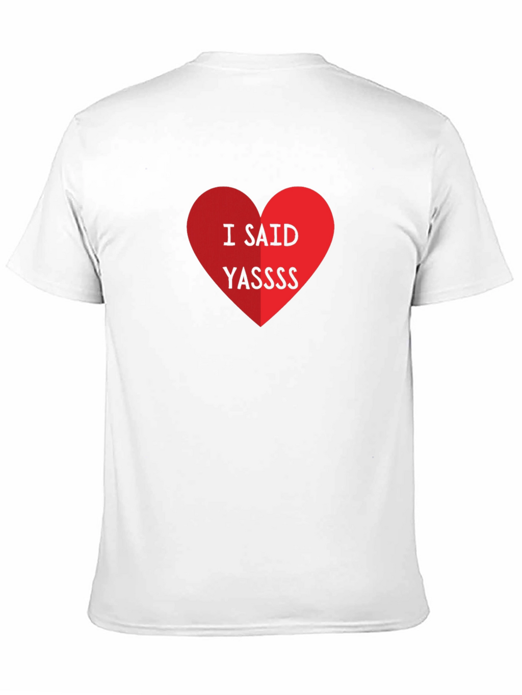 I Said Yassss Heart Graphic Tee - Black