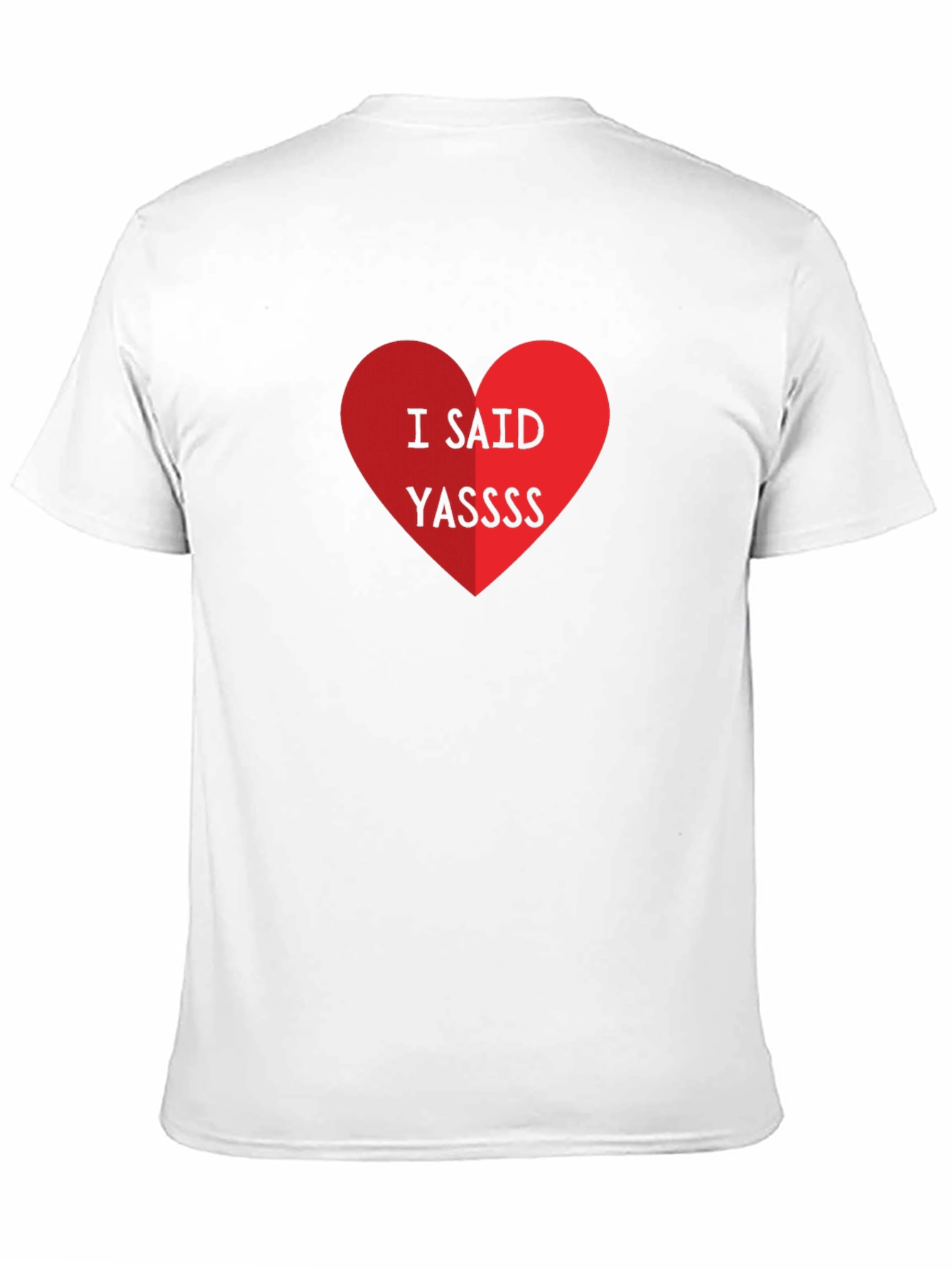 I Said Yassss Heart Graphic Tee - Black