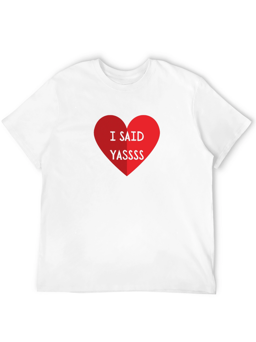 I Said Yassss Heart Graphic Tee - Black