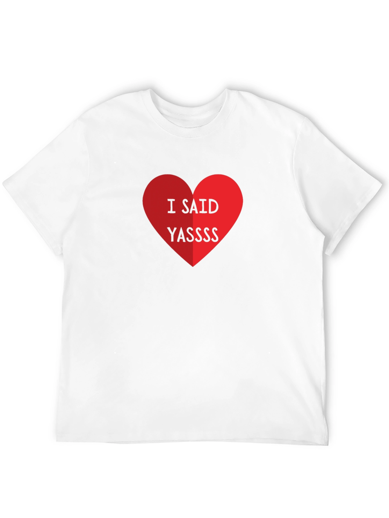 I Said Yassss Heart Graphic Tee - Black