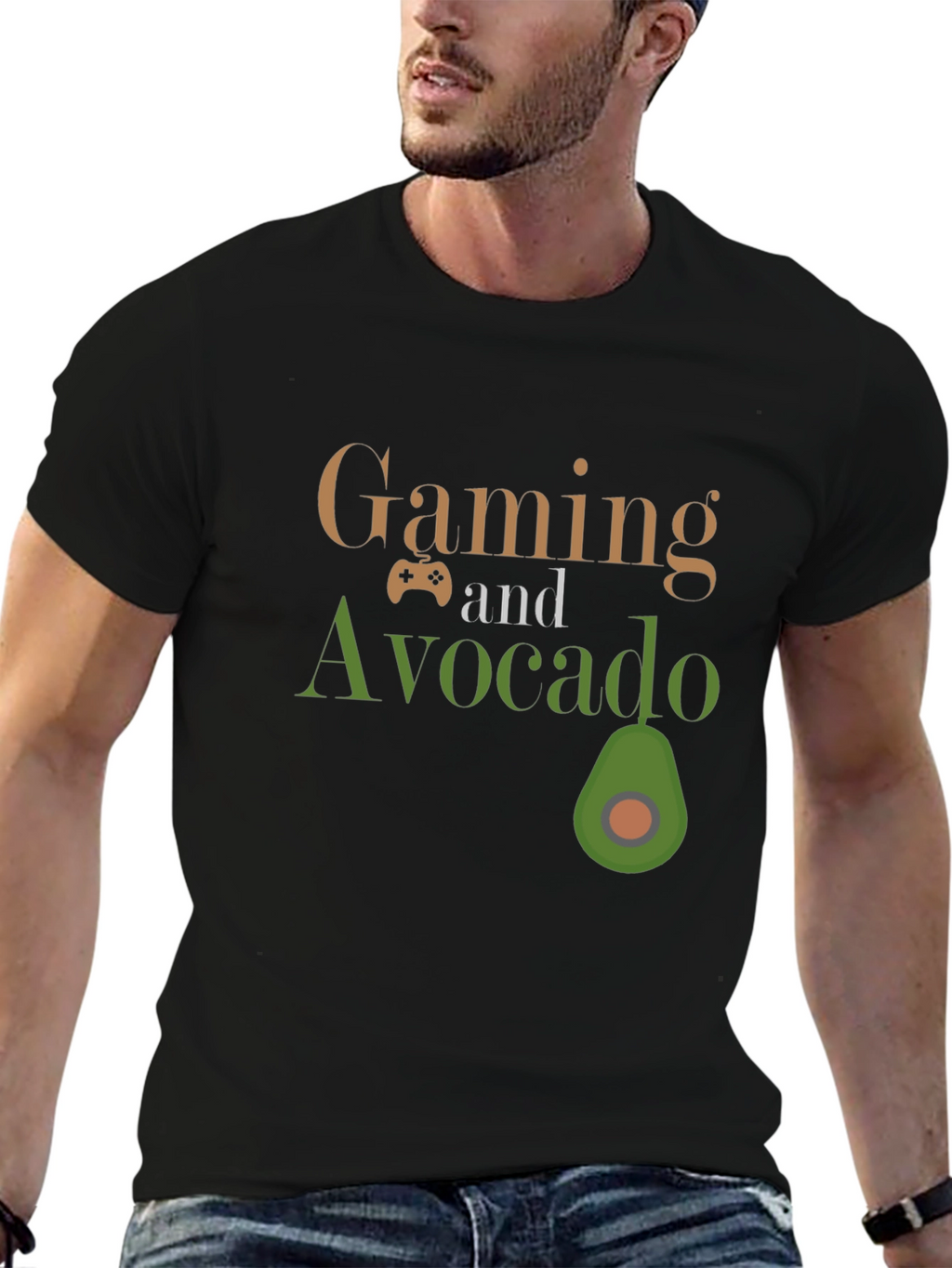 Gaming and Avocado T-Shirt: Gamer Style Tee