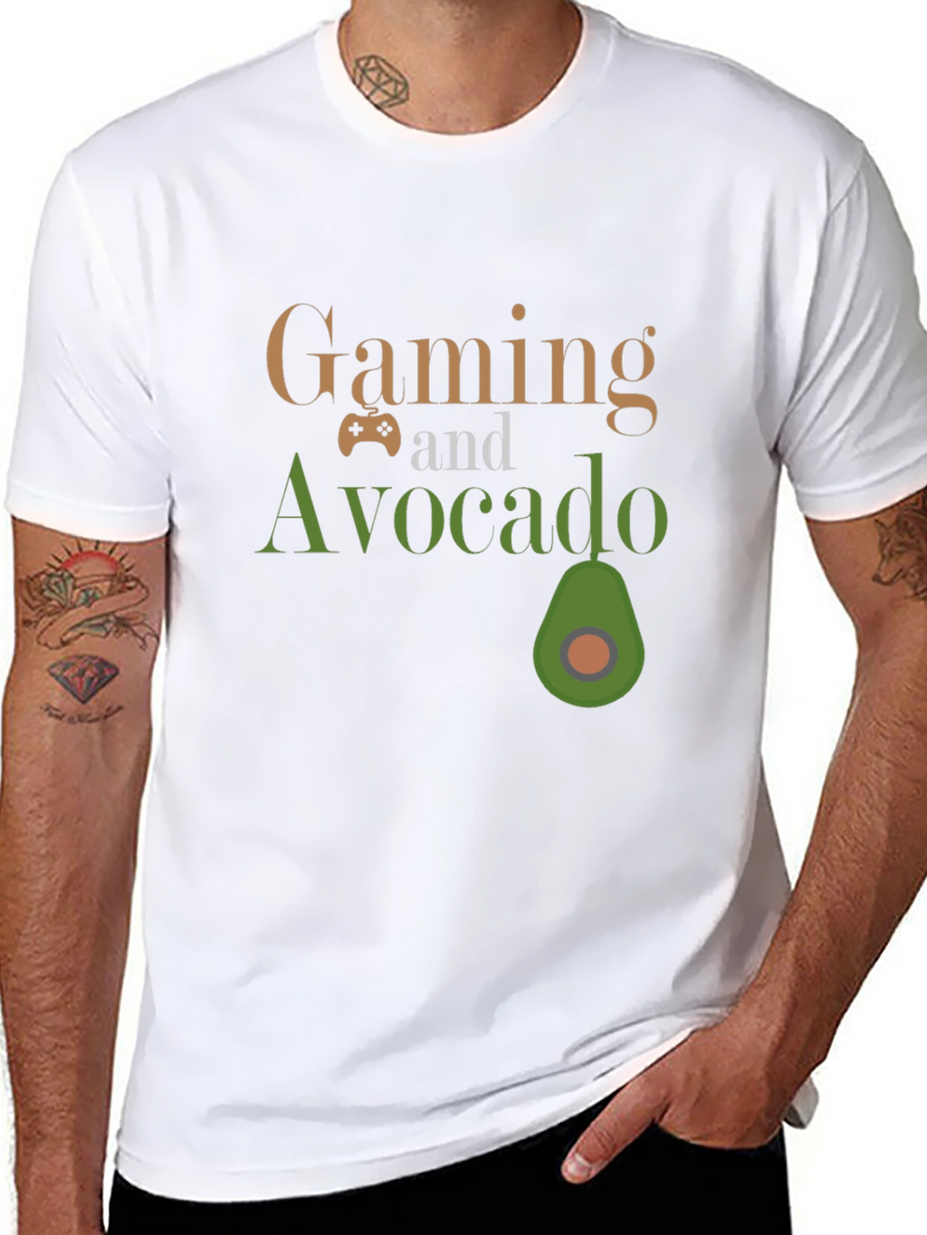 Gaming and Avocado T-Shirt: Gamer Style Tee