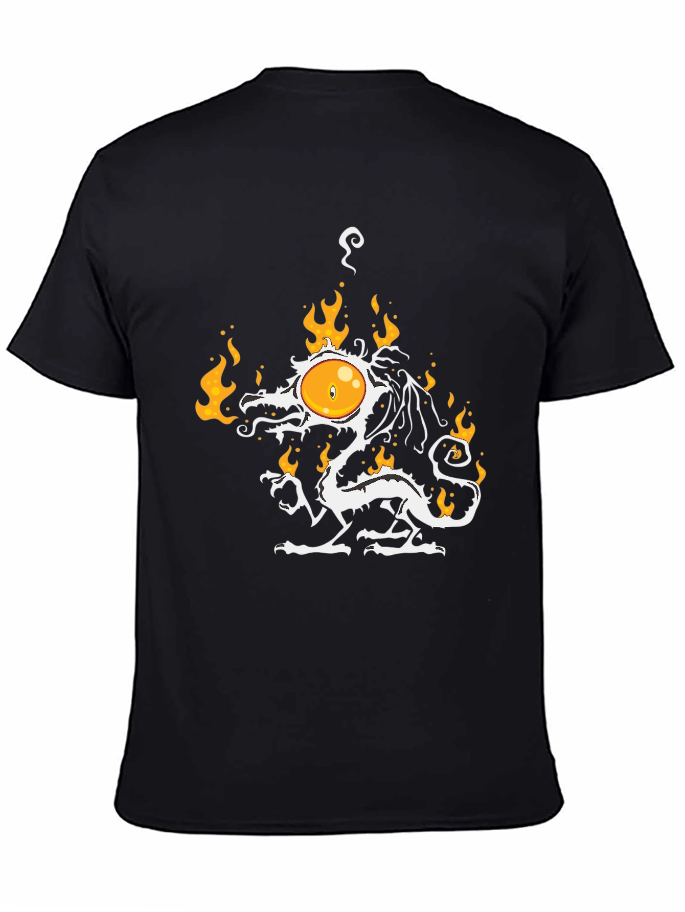 Fiery Egg Dragon Graphic Tee - Unique Design