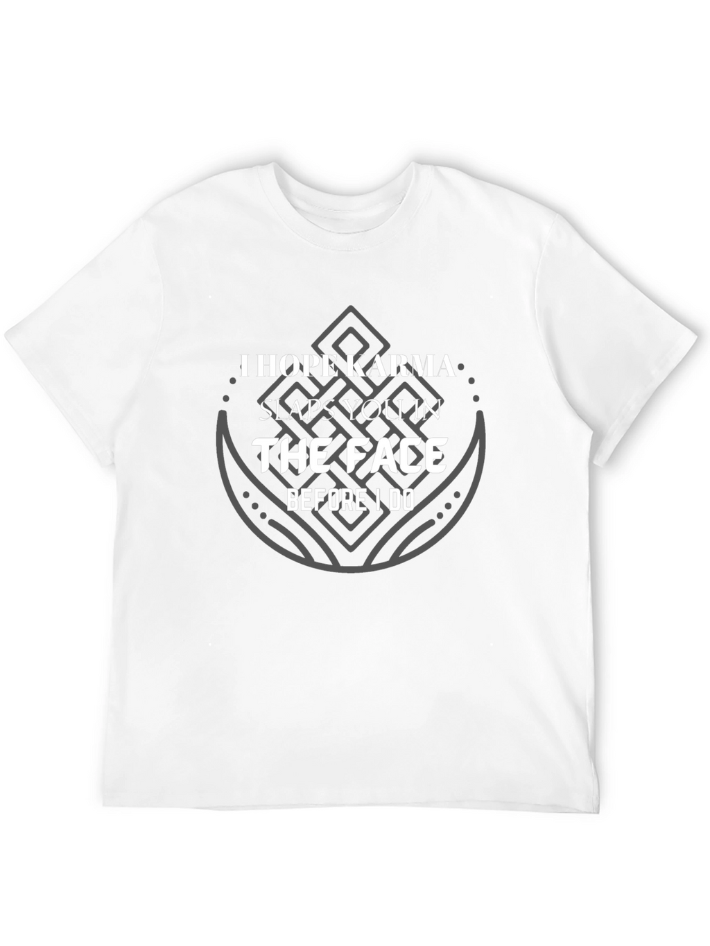 Karma Slaps You Graphic Tee - Unisex Black T-Shirt