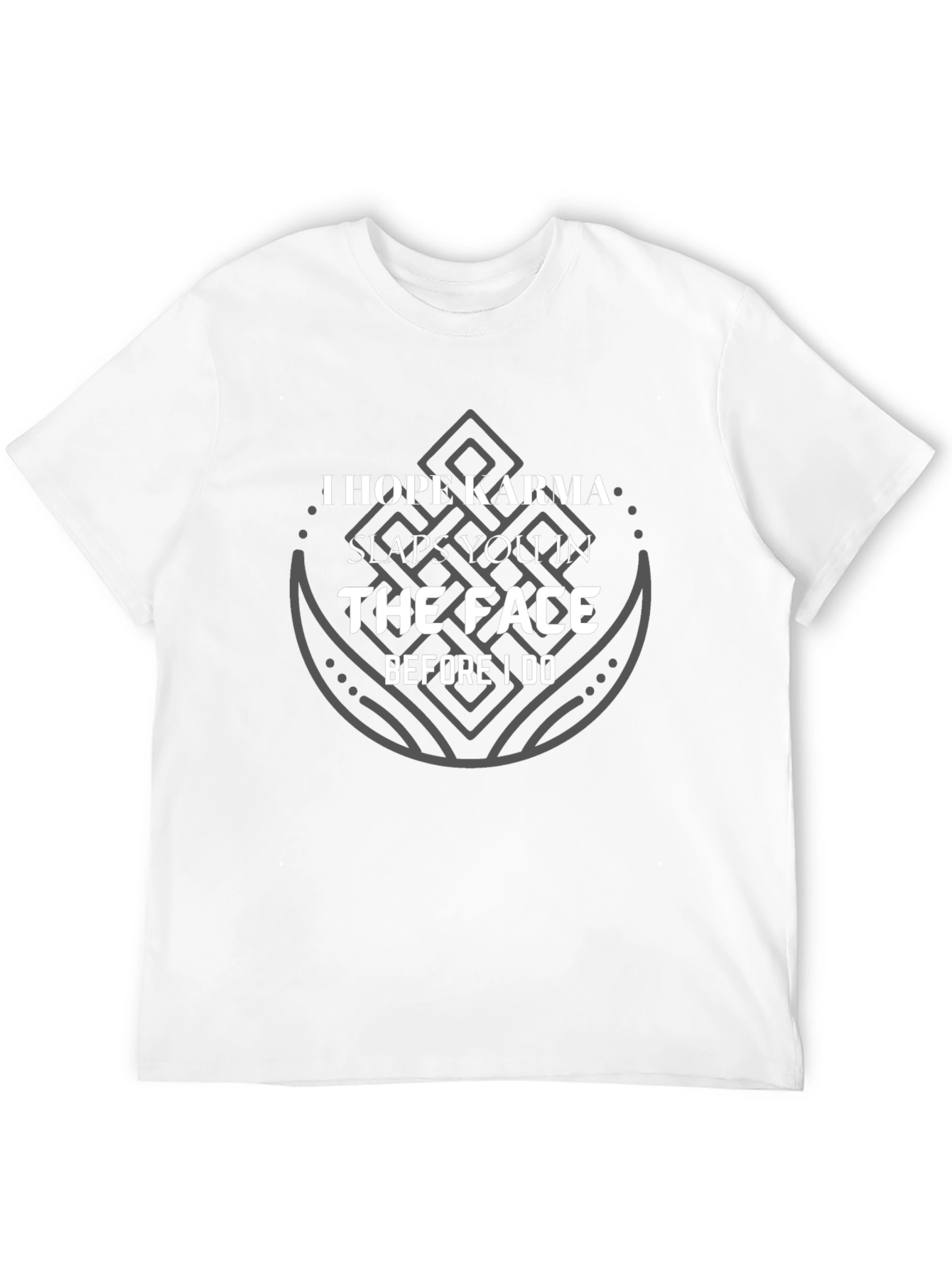 Karma Slaps You Graphic Tee - Unisex Black T-Shirt