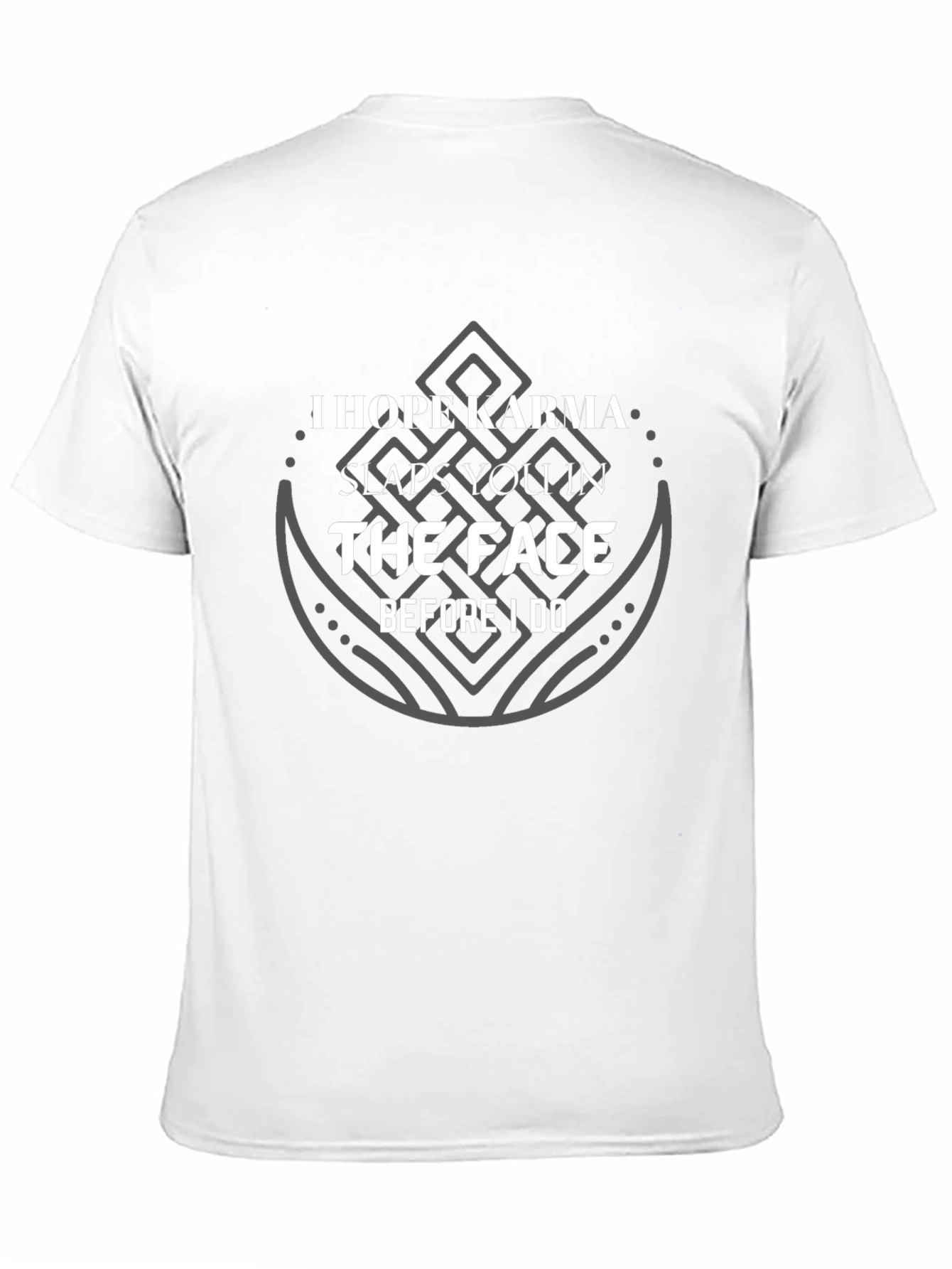 Karma Slaps You Graphic Tee - Unisex Black T-Shirt