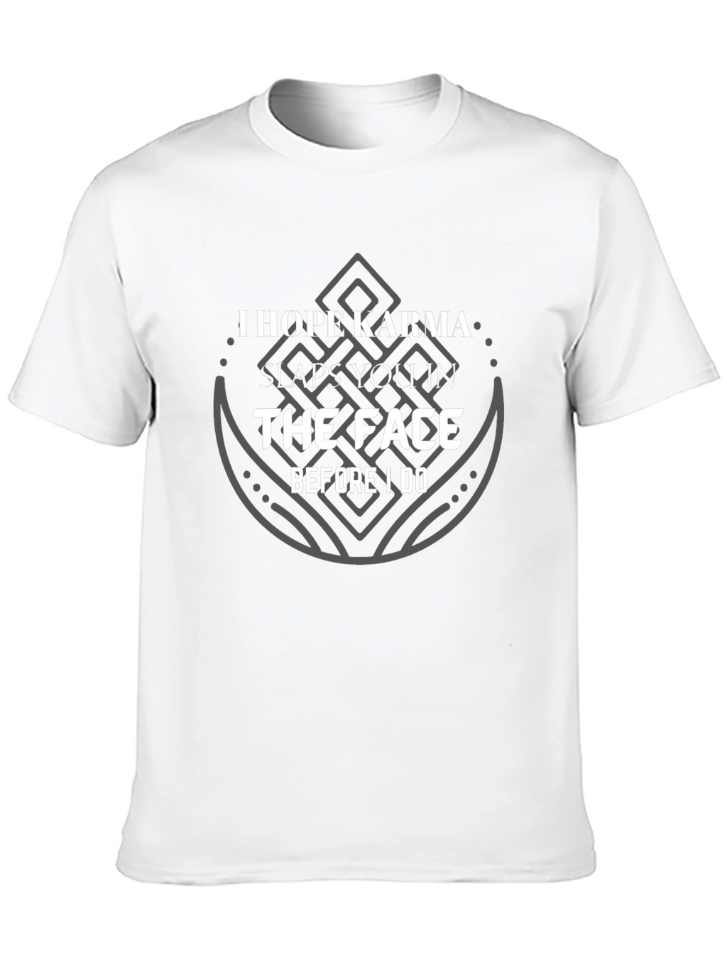 Karma Slaps You Graphic Tee - Unisex Black T-Shirt