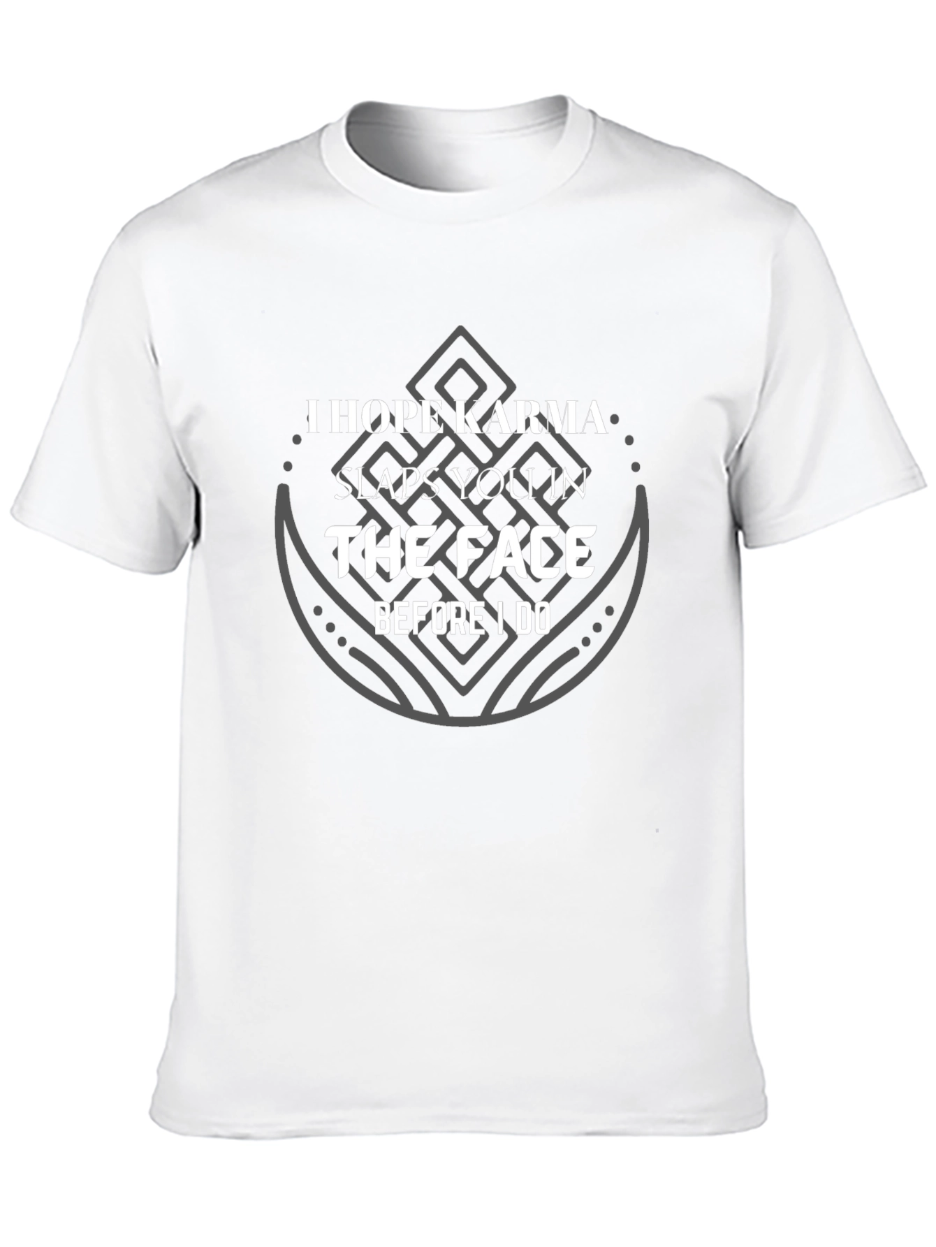 Karma Slaps You Graphic Tee - Unisex Black T-Shirt