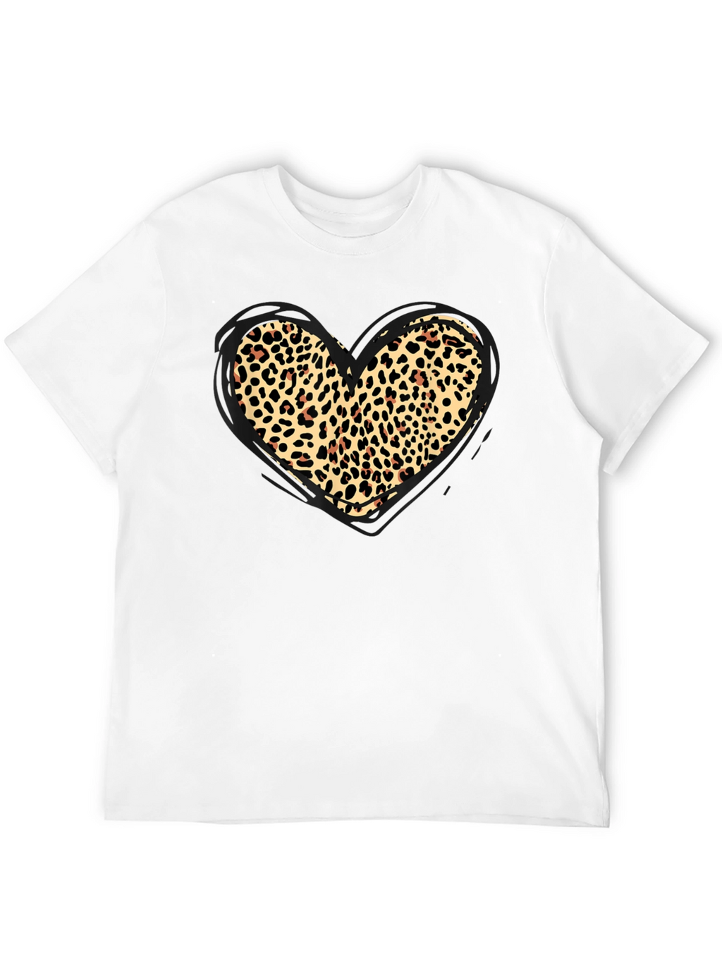 Leopard Print Heart Graphic Tee